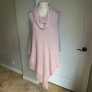 Chicos Metalic Gold Pink Poncho